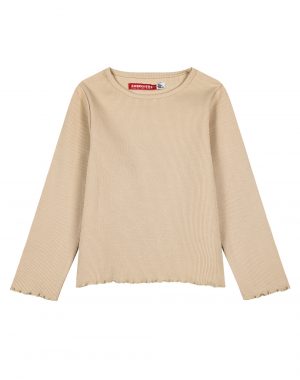 Girl΄s solid colour ribbed blouse