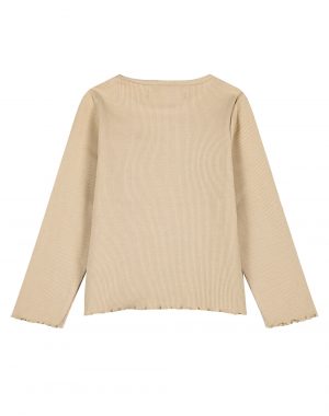 Girl΄s solid colour ribbed blouse