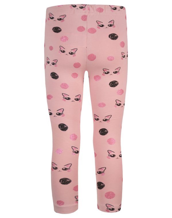 Girl΄s long leggings with all over print