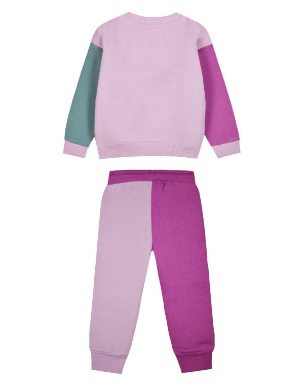 Girl΄s block colour fleece set