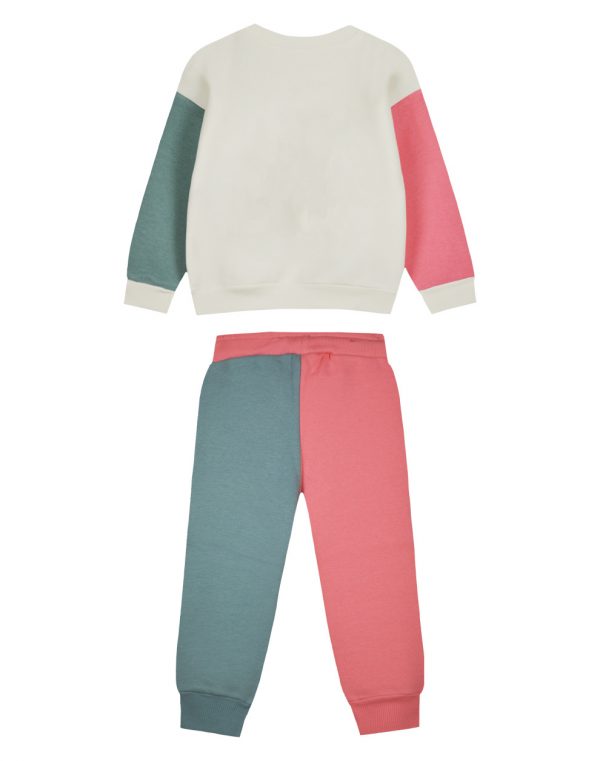 Girl΄s block colour fleece set