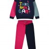 Girl΄s block colour fleece set