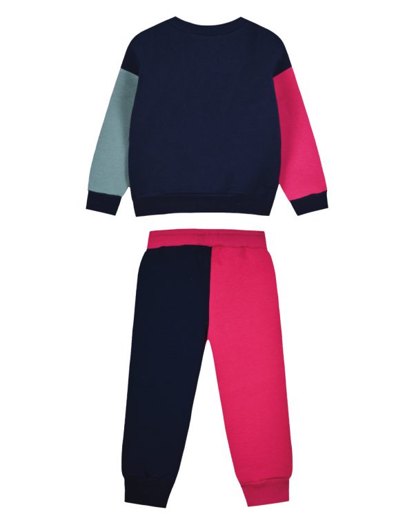 Girl΄s block colour fleece set