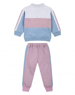 Fleece tracksuit set with print for girls