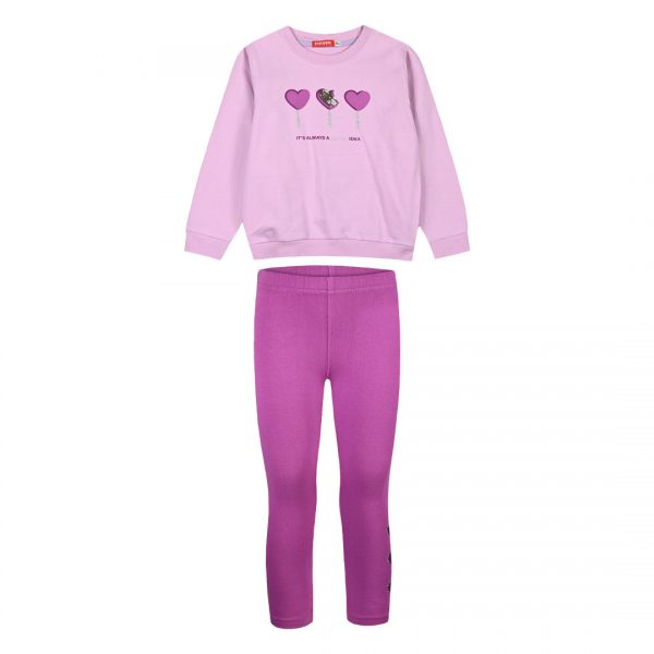 Energiers cotton sweatshirt set with print for girls