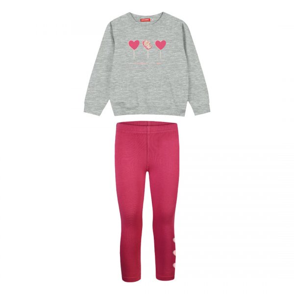 Energiers cotton sweatshirt set with print for girls