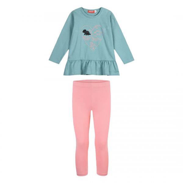 Energiers cotton sweatshirt set with print for girls