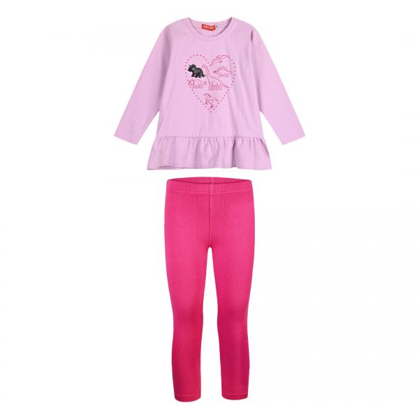 Energiers cotton sweatshirt set with print for girls