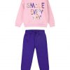 Energiers cotton sweatshirt set with print for girls