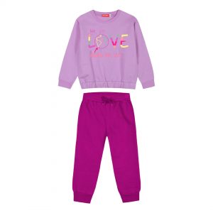 Energiers cotton sweatshirt set with print for girls