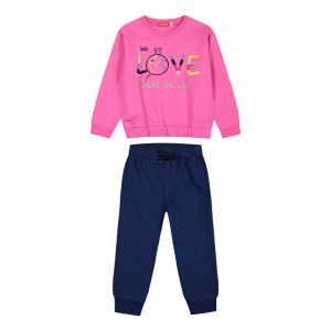 Energiers cotton sweatshirt set with print for girls