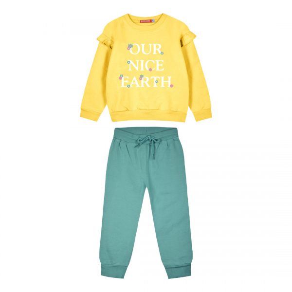 Energiers cotton sweatshirt set with print for girls