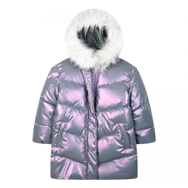 Metallic coat for girls