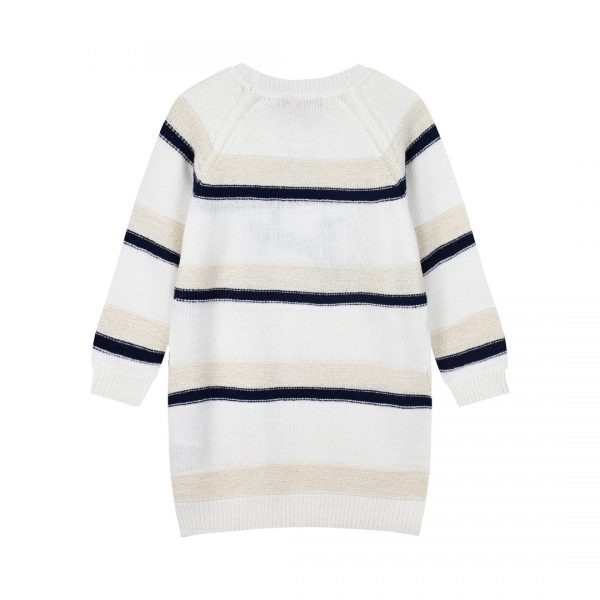 Knit stripped dress for girls