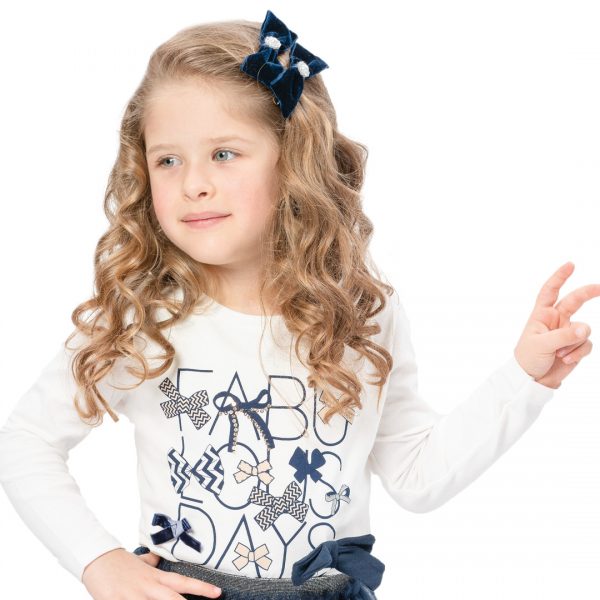 Jersey shirt with print for girls