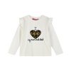 Jersey shirt with embroidery for girls