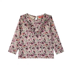 Printed shirt with frills for girls