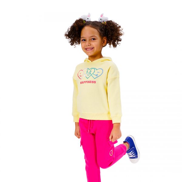 Fleece tracksuit set with print for girls