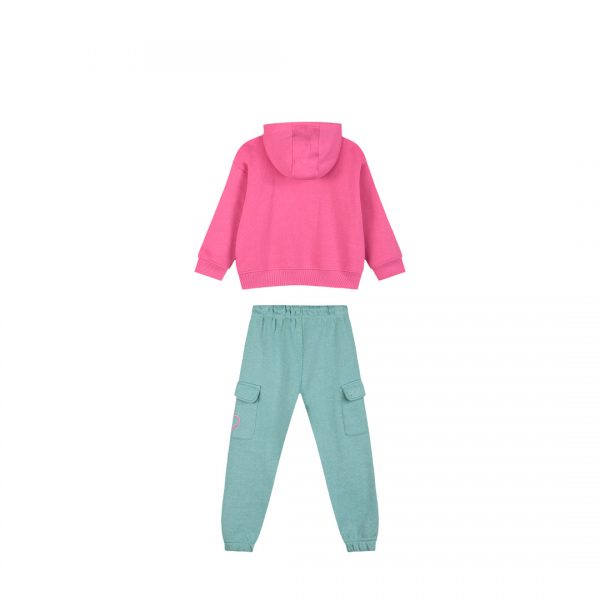 Fleece tracksuit set with print for girls