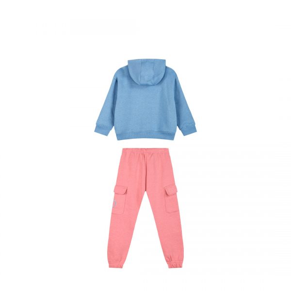 Fleece tracksuit set with print for girls