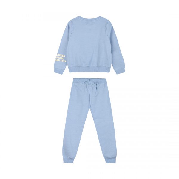 Fleece tracksuit set with print for girls