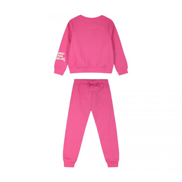 Fleece tracksuit set with print for girls