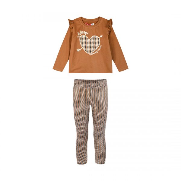 Set shirt with print and leggings for girls