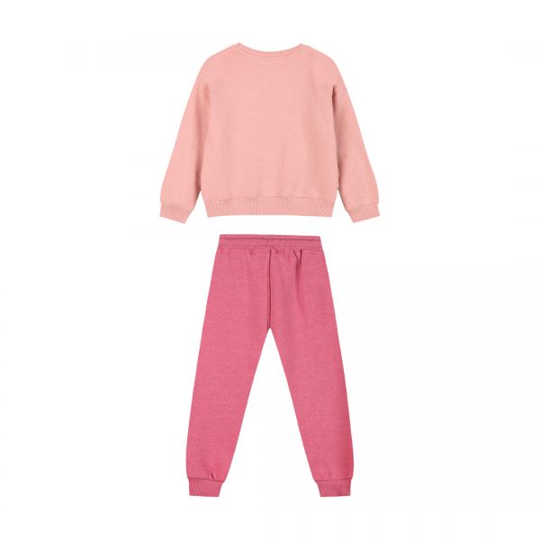 Fleece tracksuit set with print for girls