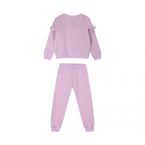 Fleece tracksuit set with print for girls