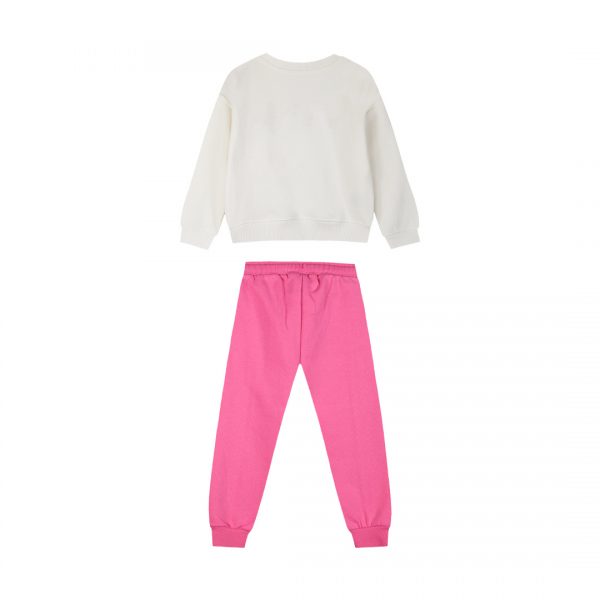 Fleece tracksuit set with print for girls