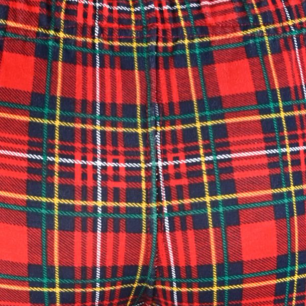 Plaid christmas leggings for girls