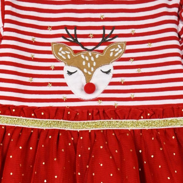 Stripped christmas dress for girls