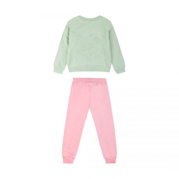 Fleece tracksuit set with print for girls