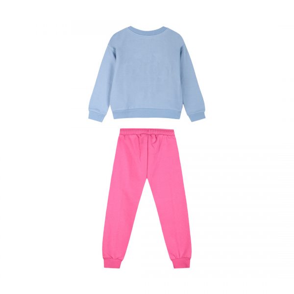 Fleece tracksuit set with print for girls