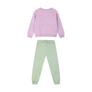 Fleece tracksuit set with print for girls