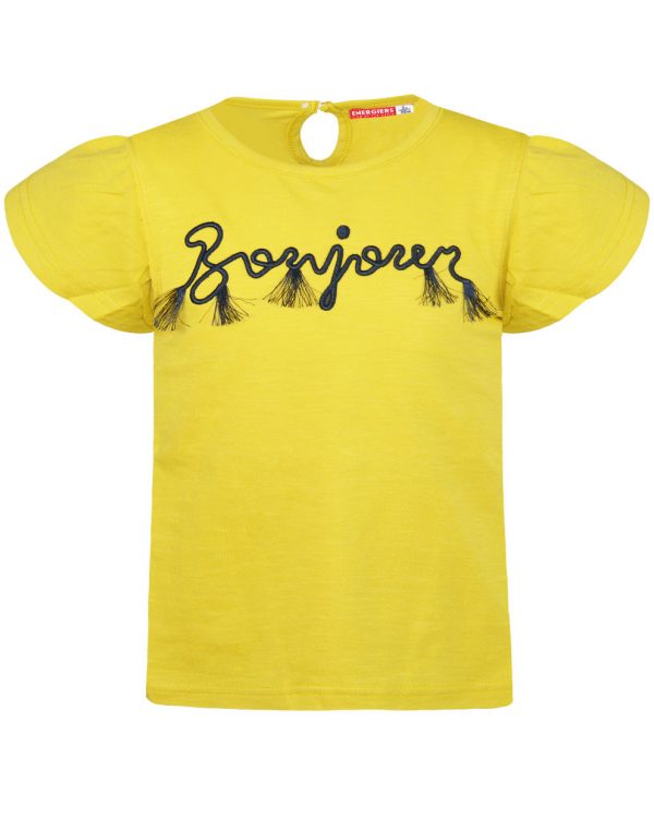 Blouse print Bonjour