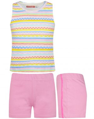 Set striped shirt with shorts