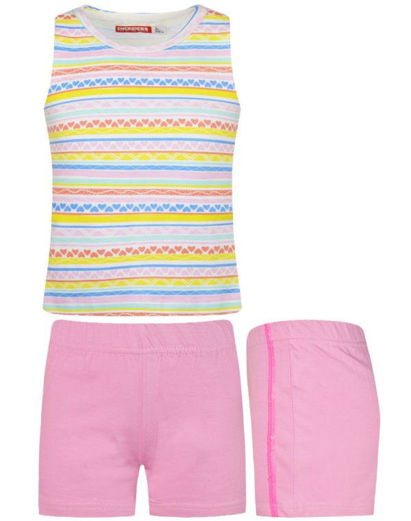 Set striped shirt with shorts