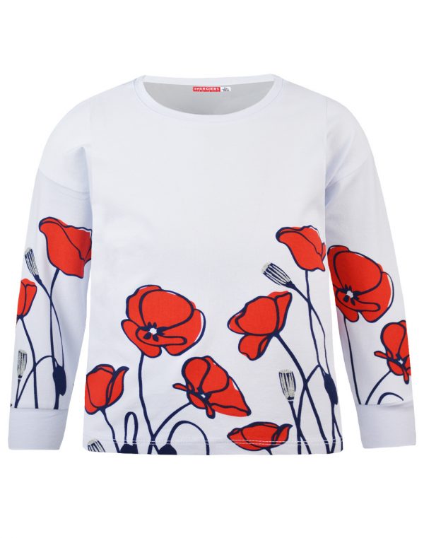 Blouse print poppies