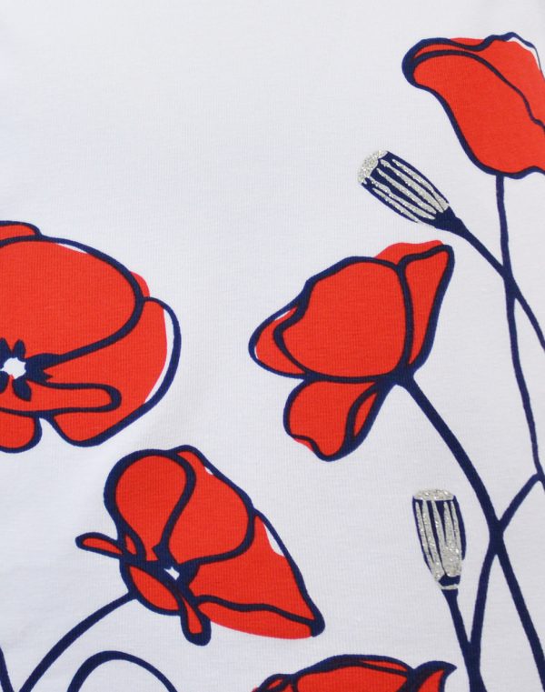 Blouse print poppies