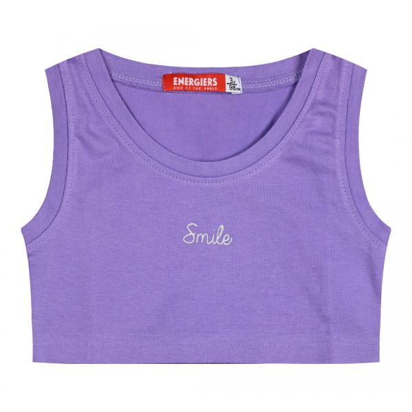 Girl΄s crop top with glitter print