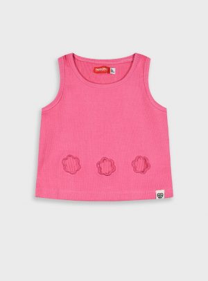 Ribbed tank top for girls