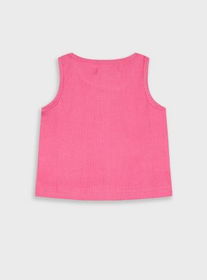 Ribbed tank top for girls