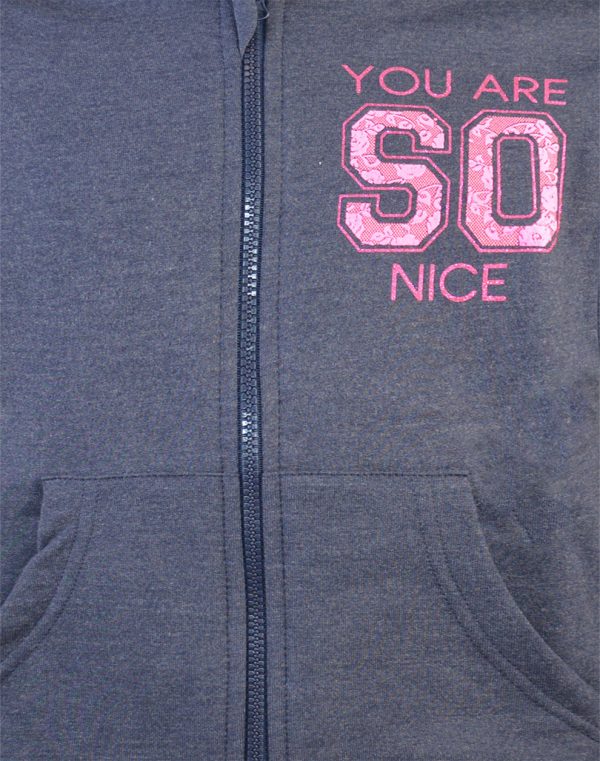 Energiers Basic Line fleece jacket with hood and glitter details