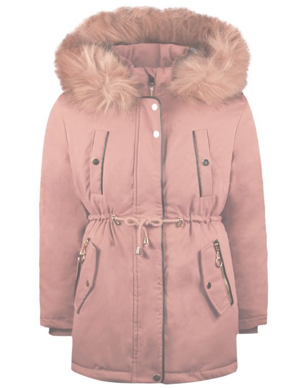 Coat with hood for girls