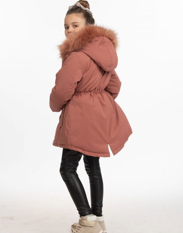 Coat with hood for girls