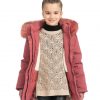 Coat with hood for girls