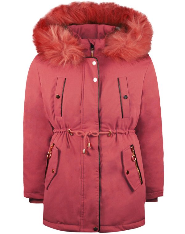 Coat with hood for girls