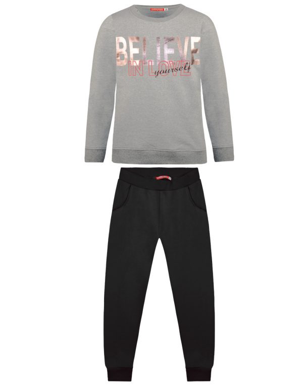 Jogging suit print Believe