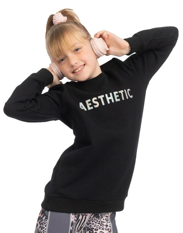 Fleece sweatshirt for girls